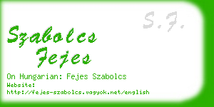 szabolcs fejes business card